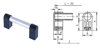 G08 Griff-Sockel, aus Thermoplast schwarz